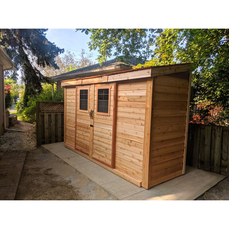 outdoor living today 12 ft. w x 5 ft. d solid wood lean-to